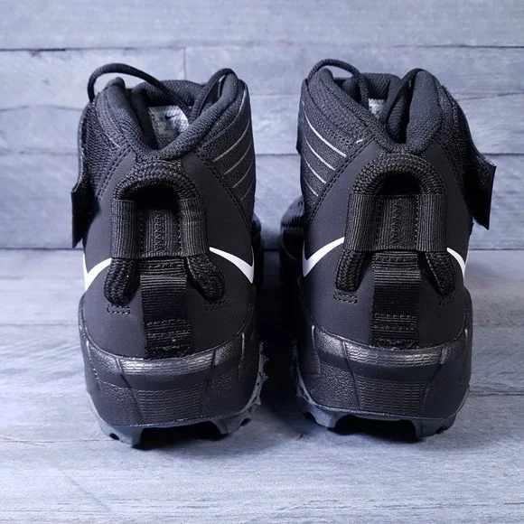 NIKE Force Savage Pro 2 Shark Rubber Football Cleats Men 12.5 WIDE Black Linemen